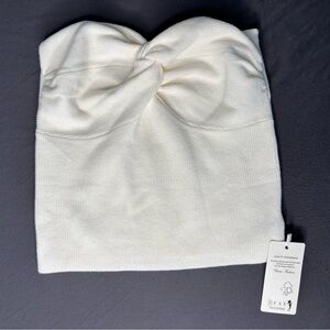 NWT Efan Women Tube Top Twist Knot Front Knit Bandeau Stretch M